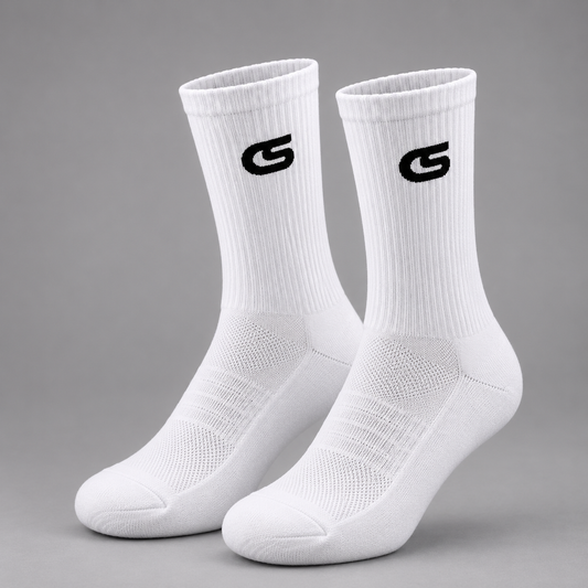 CREW SOCKS MESH WHITE